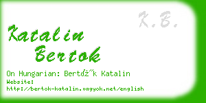 katalin bertok business card